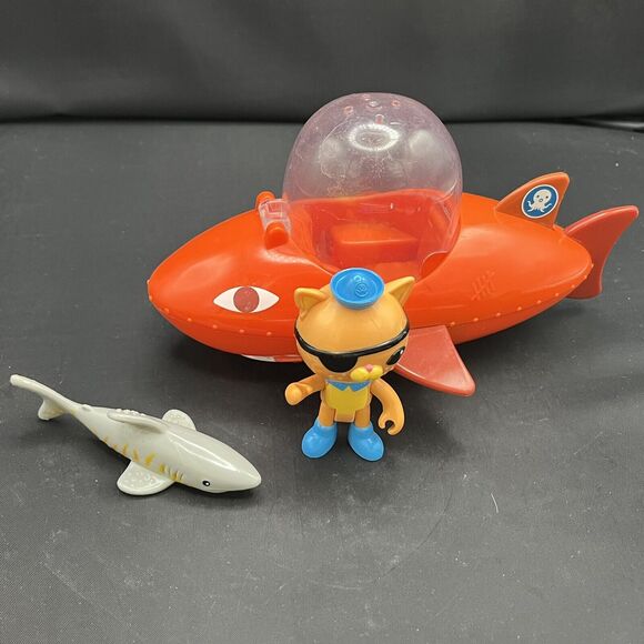Octonauts Gup B Kwazii Action Figure Tiger Shark Submarine Set USED - Picture 1 of 5
